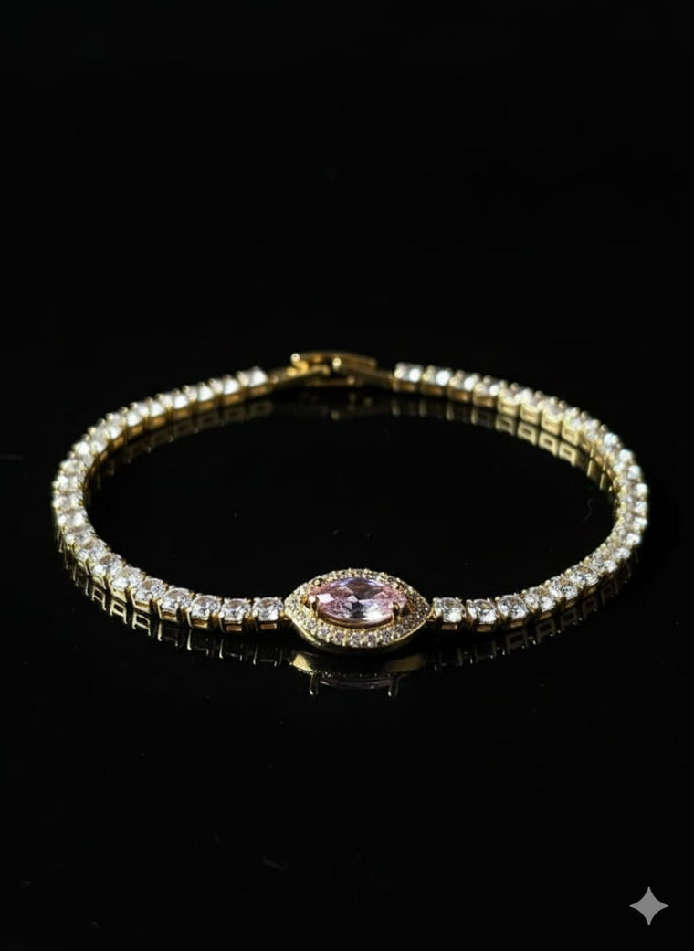 Intricately Crafted Pink Diamond Bracelet