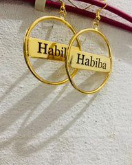 Name Earring In Circle Design