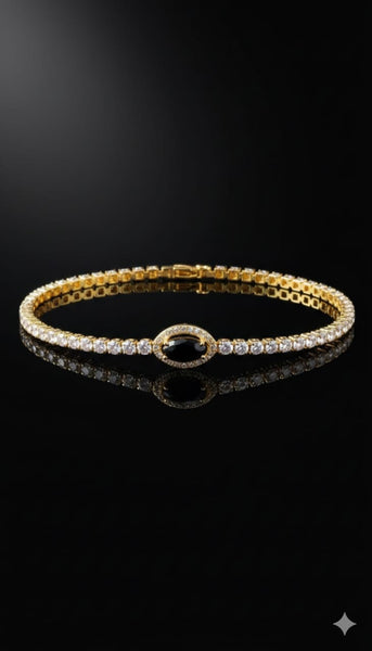 Gold Bracelet Set With Diamonds