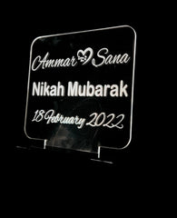 Square shape Customize 3D LED LIGHT LAMP