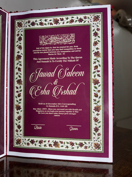 Nikkah Booklet | FANCY RED