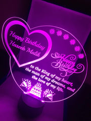 Round shape Birthday wish Lmap