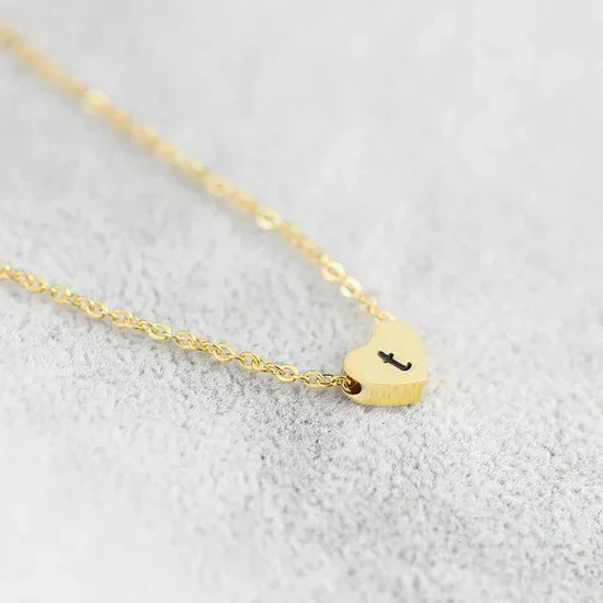 Initial Heart Locket Necklace