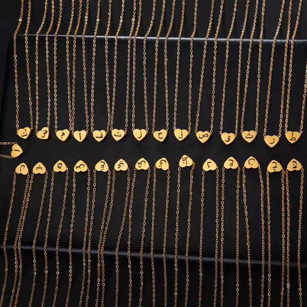 Initial Heart Locket Necklace