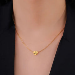 Initial Heart Locket Necklace