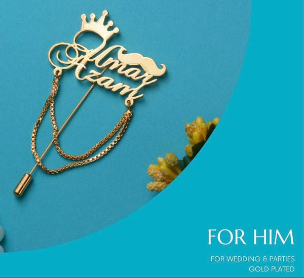 Customize Name Coat Pin